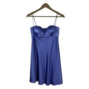 Oh Polly | Dresses | Oh Polly Ines Embellished Cobalt Blue Corset Mini Dress  | Poshmark
